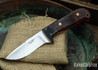 Alan Warren Custom Knives: #2369 Hunter - Ironwood - Orange Liners - Mosaic Pins - G-10 Bolster - Filework