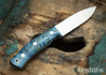 Casstrom: No.10 Swedish Forest Knife - Blue Curly Birch - 052202
