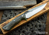 Lon Humphrey Knives: Monitor - 52100 - Black Curly Maple - Lime Green Liners - 072044