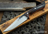Lon Humphrey Knives: Monitor - 52100 - Desert Ironwood - Orange Liners - 072073