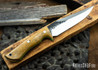 Lon Humphrey Knives: Monitor - 52100 - Marblewood - Lime Green Liners - 072122