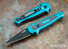 Kershaw Knives: Launch 12 Auto - Mini Stiletto - Teal Aluminum - Black Blade - CPM-154 - 7125TEALBLK