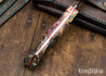 Lon Humphrey Knives: Bird & Trout AEB-L - Red & Black Box Elder Burl - Orange Liners - 092865