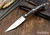 Lon Humphrey Knives: Bird & Trout AEB-L - Black Palm - Orange Liners - 092884