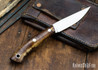 Lon Humphrey Knives: Bird & Trout AEB-L - Dark Curly Maple - Black Liners - 092919