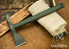 American Tomahawk: Model 1 - OD Green Supertough Nylon Handle - Drop-Forged 1060 Steel - Black Powdercoat