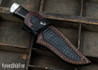 Alan Warren Custom Knives: #2402 Trailing Point Hunter - African Blackwood - Desert Ironwood - CPM-154