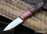 Fiddleback Forge: Handyman - PB&J Burlap Micarta - Watermelon Jade G-10 Bolster - Black & Red Liners - 8670 Tool Steel