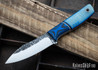 Fiddleback Forge: Emperor - Glacial Jade G-10 - Black & Blue Micarta Bolster - Black Liners - 8670 Tool Steel