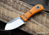 Fiddleback Forge: Gnome - Orange Lager Jade G-10 - Black & Orange Liners - A2 Tool Steel