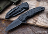 Hogue Knives: X1-MicroFlip - CPM-154 - Black Cerakote Finish - Matte Black Aluminum