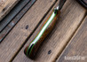 Lon Humphrey Knives: Hickok - Forged 52100 - Desert Ironwood - Lime Green Liners - 120288