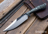 Lon Humphrey Knives: Hickok - Forged 52100 - Black Storm Maple - Blue Liners - 120334