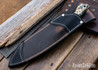 Lon Humphrey Knives: Hickok - Forged 52100 - Black Storm Maple - Blue Liners - 120334
