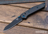 Benchmade Knives: 940BK-2003 Osborne - Titanium - CPM S90V - Black DLC Finish - Blue Sapphire PVD Hardware
