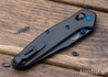 Benchmade Knives: 940BK-2003 Osborne - Titanium - CPM S90V - Black DLC Finish - Blue Sapphire PVD Hardware
