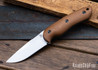 Dark Timber Knives: Bushy - Nitro-V - Natural Micarta - Black Liners - Satin Finish