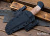 Dark Timber Knives: Comanche - S35VN - Walnut - White & Black Liners - Satin Finish