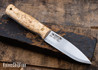 Casstrom: Lars Falt Bushcraft Knife - Sleipner Tool Steel - Curly Birch - CA24BG010