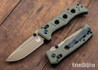 Benchmade Knives: 273FE-2 Mini Adamas - Olive Drab G-10 - CPM CruWear - Flat Earth Cerakote