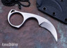 Bastinelli Knives: Diagnostic - Stonewashed N690 - Karambit Neck Knife
