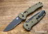 Benchmade Knives: 9070SBK-1 Claymore - Push-Button Auto - Textured Ranger Green Grivory - CPM-D2 - Cobalt Black Cerakote
