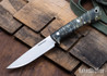 Lon Humphrey Knives: Tucson AEB-L - Black & Gold Box Elder Burl - Black Liners - LH30GG006