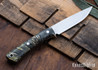 Lon Humphrey Knives: Tucson AEB-L - Black & Gold Box Elder Burl - Black Liners - LH30GG006