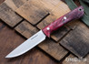 Lon Humphrey Knives: Tucson AEB-L - Red & Black Box Elder Burl - Black Liners - LH30GG061