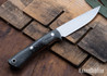 Lon Humphrey Knives: Tucson AEB-L - Black Curly Maple - Orange Liners - LH30GG110