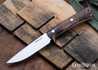 Lon Humphrey Knives: Tucson AEB-L - Tasmanian Blackwood - White Liners - LH30GG172