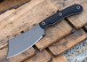 RMJ Tactical: Jackdaw - EDC Cleaver - Nitro-V - Tungsten Cerakote - Black G-10