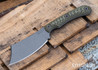 RMJ Tactical: Jackdaw - EDC Cleaver - Nitro-V - Tungsten Cerakote - Dirty Olive G-10 