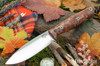 Bark River Knives: UP Gunny - Amethyst Maple Burl - Mosaic Pins