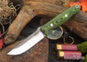 Bark River Knives: Gunny - Light Green Black Suretouch - Matte