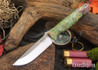 Bark River Knives: Gunny - Mossy Green Maple Burl- Mosaic Pins