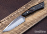 Carter Cutlery: Muteki - Freestyle Kajiki - Black Carbon Fiber - Dyed Oak Natural Linen Micarta & Black Carbon Fiber Spacers -  Dyed Oak Natural Linen Micarta & Black G10 Liners - CC01JG009