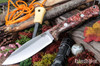 Bark River Knives: UP Bravo - Salmon & Brown Jute Wood