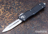 Microtech: Combat Troodon - Auto OTF - Double Edge - Stonewashed Full Serrated Blade - 142-12