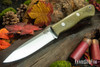 Bark River Knives: Aurora - Green Canvas Micarta