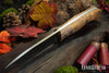 Bark River Knives: Aurora - Tan Tigertail Maple Burl - Black Liner