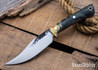 Lon Humphrey Knives: MiniGun - Forged 52100 - Black & Gold Box Elder Burl - Red Liners - LH22KG113