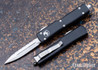 Microtech: UTX-70 - Auto OTF - Double Edge - Stonewashed Full Serrated Blade - 147-10