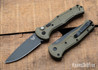 Benchmade Knives: 9070BK-1 Claymore - Push-Button Auto - Textured Ranger Green Grivory - CPM-D2 - Cobalt Black Cerakote - Plain Edge