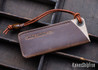 Useful Leather Co. - Medium Leather Knife Slip - Brown Stitching