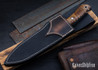 Lon Humphrey Knives: Delta - Forged 52100 - Double Dyed Box Elder Burl - Black Liners - LH08CH094