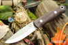 Bark River Knives: Bushcrafter - CPM 3V - Red & Black Suretouch - Matte