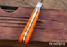 Bark River Knives: Essential - CPM-154 - Blaze Orange G-10 - Black Liners - Hollow Pins