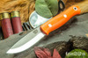 Bark River Knives: Ultralite Bushcrafter - CPM 3V - Blaze Orange G-10