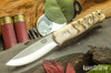 Bark River Knives: Ultralite Bushcrafter - CPM 3V - Sheep Horn - Circle Mosaic Pins